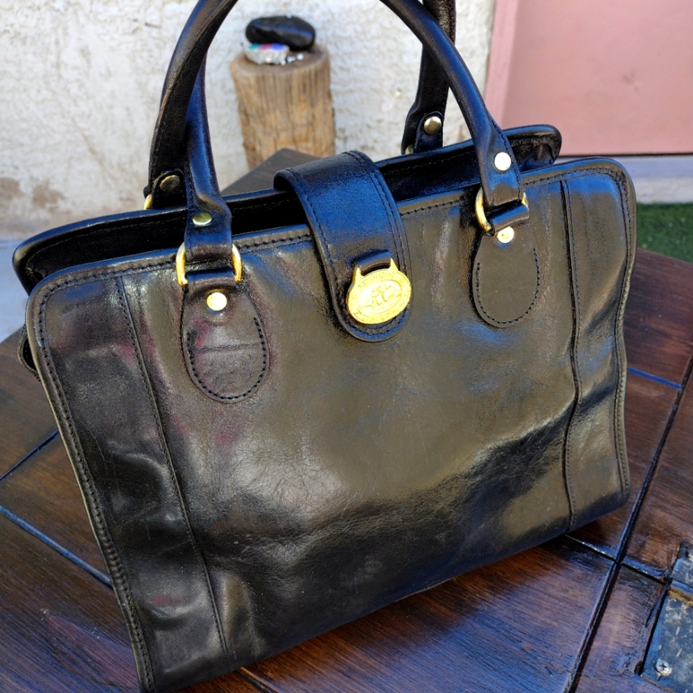 Vintage Leather Brahmin Satchel